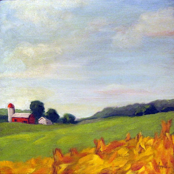 Farm Landscape Original Oil Painting, Farm Landscape Artists