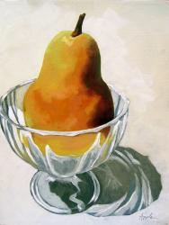 Pear Dessert - still life realism oil painting