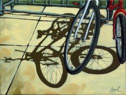 Friendship - bicycle shadows