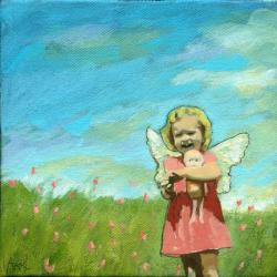 Little Angel - Contemporary Figure oil painting