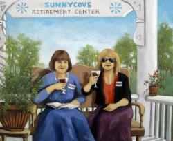 SunnyCove - women sitting on porch portrait commission