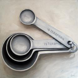 Measuring Spoons - still life oil painting