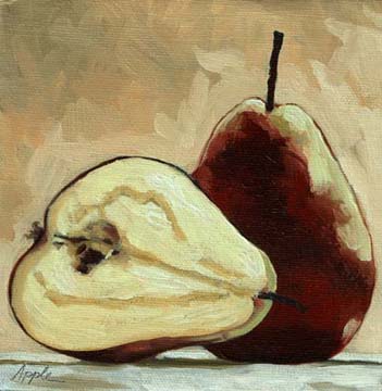 Sliced Red Pears