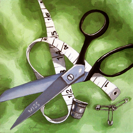 Measure and Cut - old scissors sewing still life