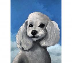 Sherman - commissioned dog portrait