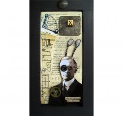 The "X" Factor - found object assemblage/ collage
