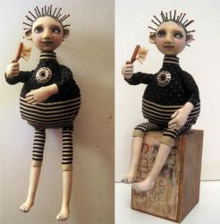 Wilfred goth boy art doll sculpture