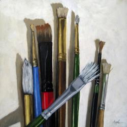 Artists Brushes still life oil painting